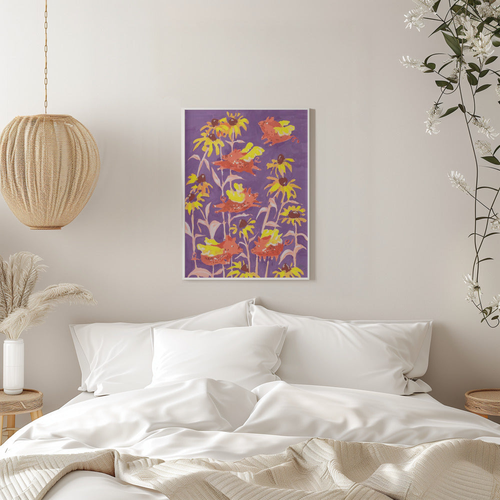 Flying Piglets - Stretched Canvas, Poster or Fine Art Print I Heart Wall Art