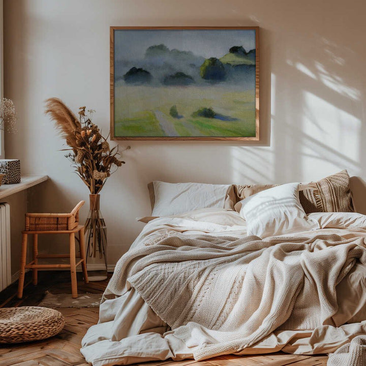 Foggy Hills - Stretched Canvas, Poster or Fine Art Print - I Heart Wall Art - Poster Print, Canvas Print or Framed Art Print