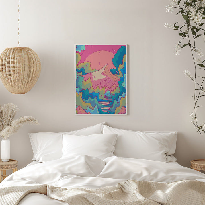 Forest River Mountain - Stretched Canvas, Poster or Fine Art Print I Heart Wall Art