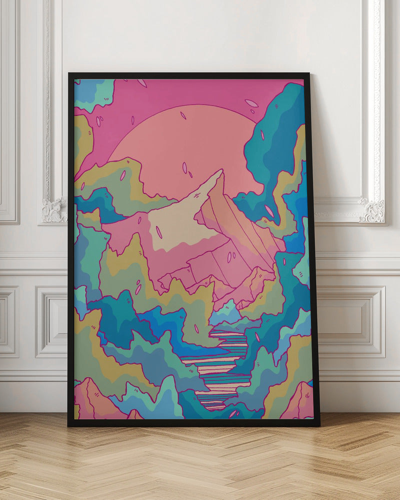 Forest River Mountain - Stretched Canvas, Poster or Fine Art Print I Heart Wall Art