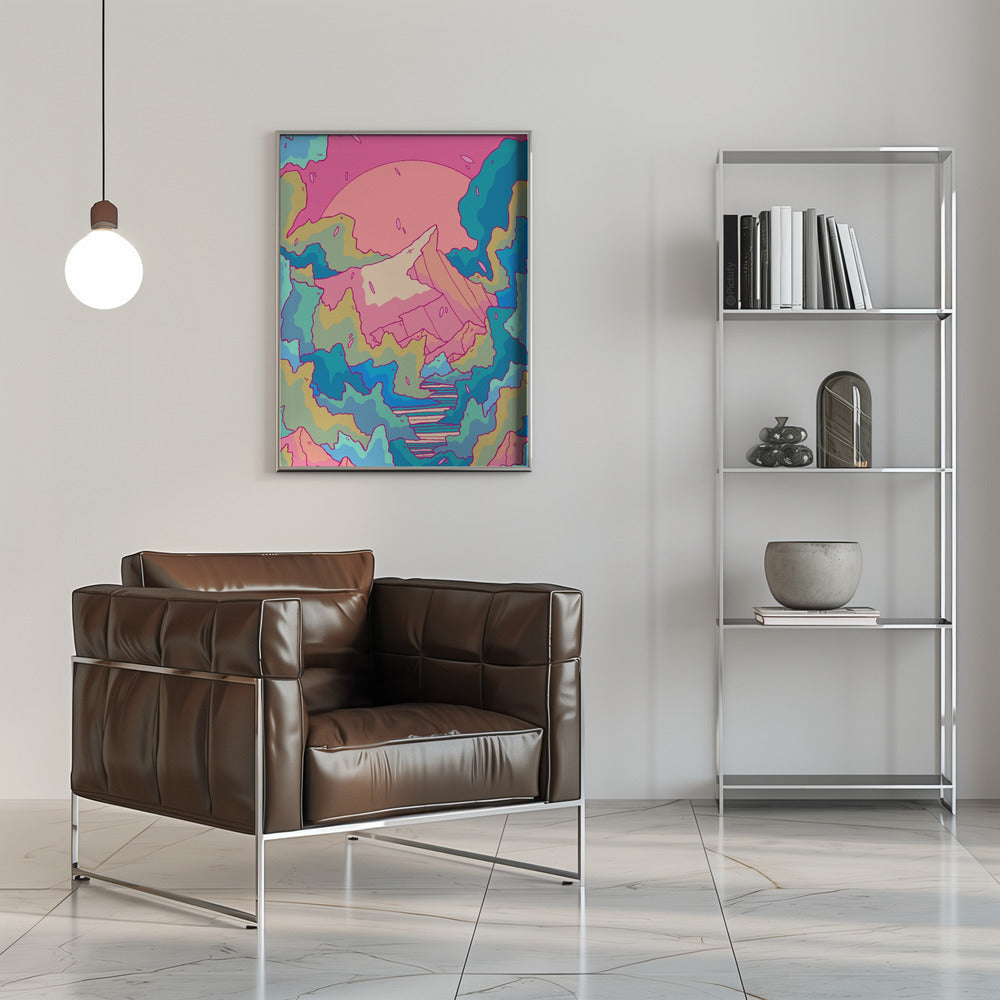 Forest River Mountain - Stretched Canvas, Poster or Fine Art Print I Heart Wall Art