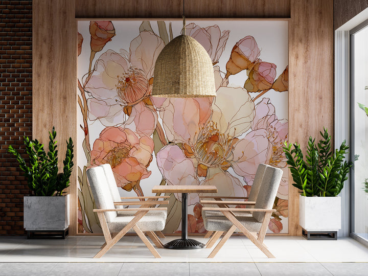Forever in Bloom - Floral Peel and Stick Premium Wallpaper Mural