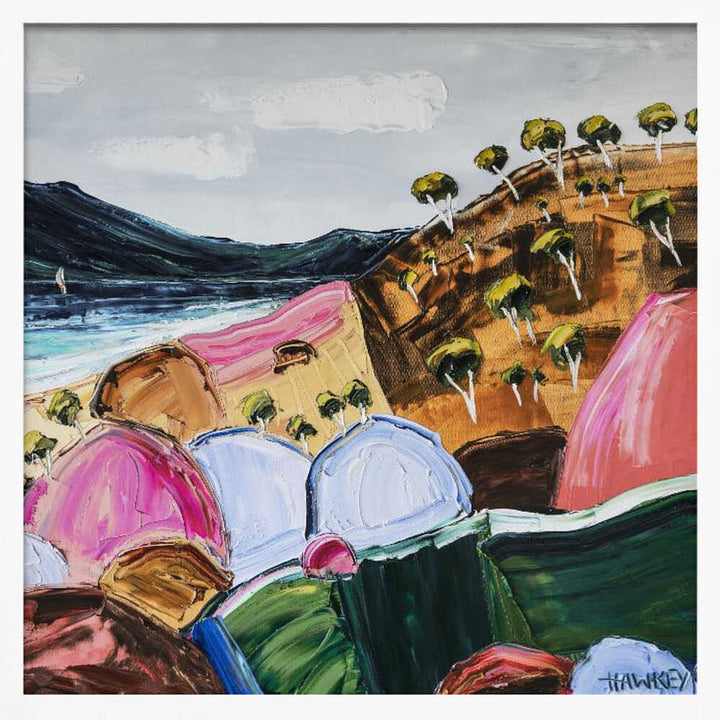 Free by the sea 2 - Square Stretched Canvas, Poster or Fine Art Print by Angela Hawkey - I Heart Wall Art - Poster Print, Canvas Print or Framed Art Print
