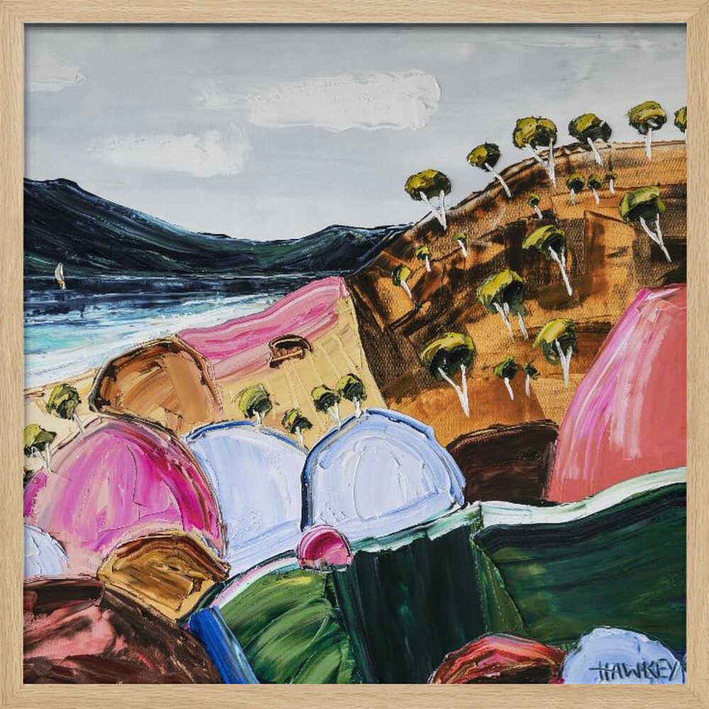 Free by the sea 2 - Square Stretched Canvas, Poster or Fine Art Print by Angela Hawkey - I Heart Wall Art - Poster Print, Canvas Print or Framed Art Print