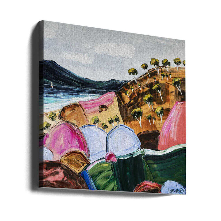 Free by the sea 2 - Square Stretched Canvas, Poster or Fine Art Print by Angela Hawkey - I Heart Wall Art - Poster Print, Canvas Print or Framed Art Print