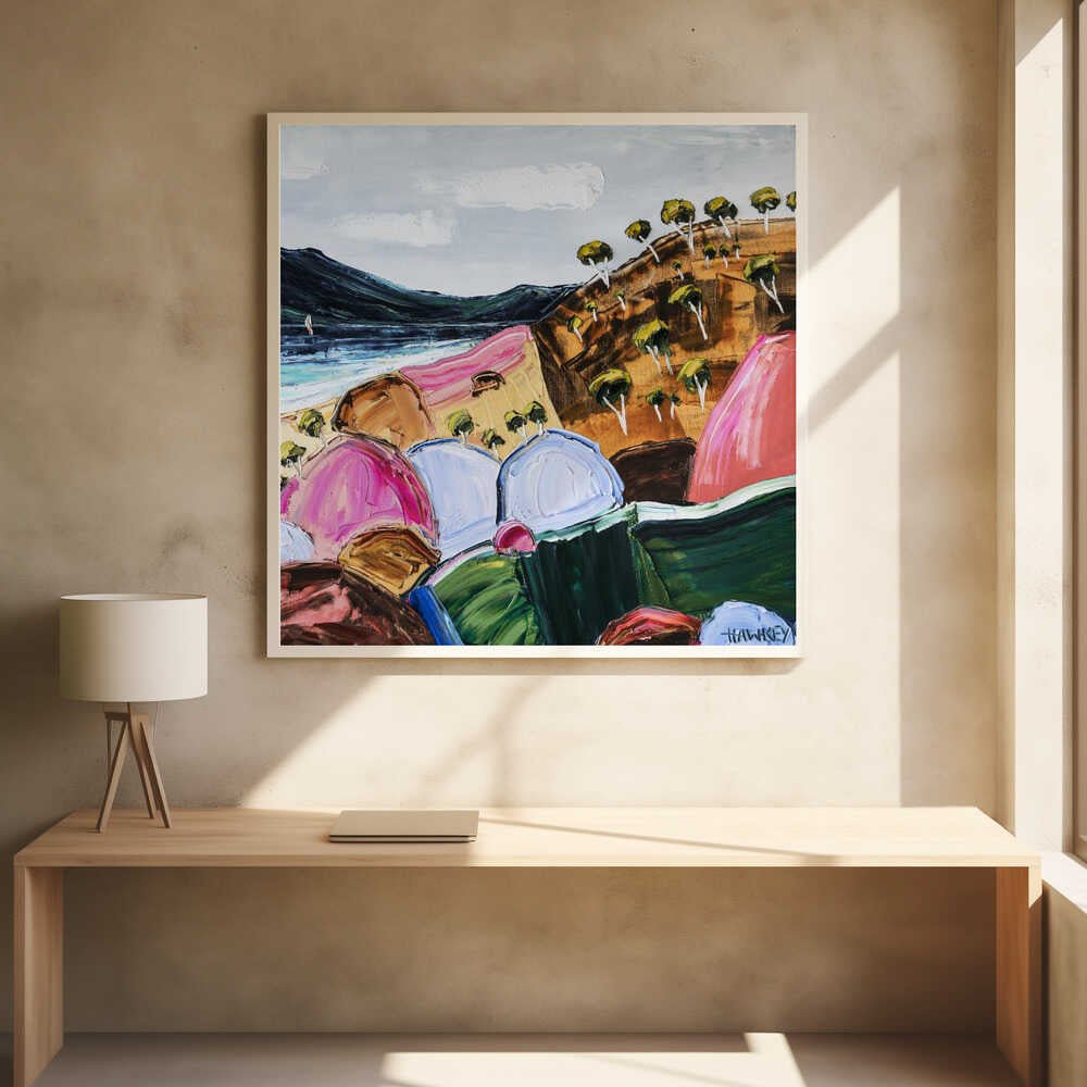 Free by the sea 2 - Square Stretched Canvas, Poster or Fine Art Print by Angela Hawkey - I Heart Wall Art - Poster Print, Canvas Print or Framed Art Print