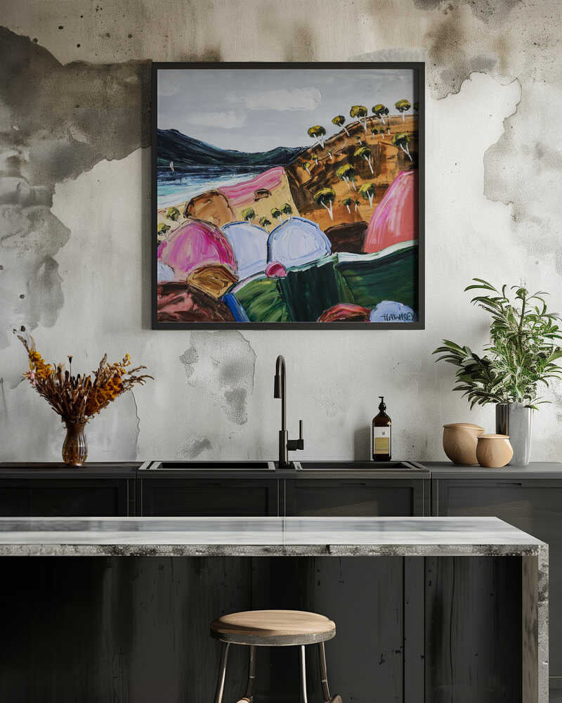 Free by the sea 2 - Square Stretched Canvas, Poster or Fine Art Print by Angela Hawkey - I Heart Wall Art - Poster Print, Canvas Print or Framed Art Print