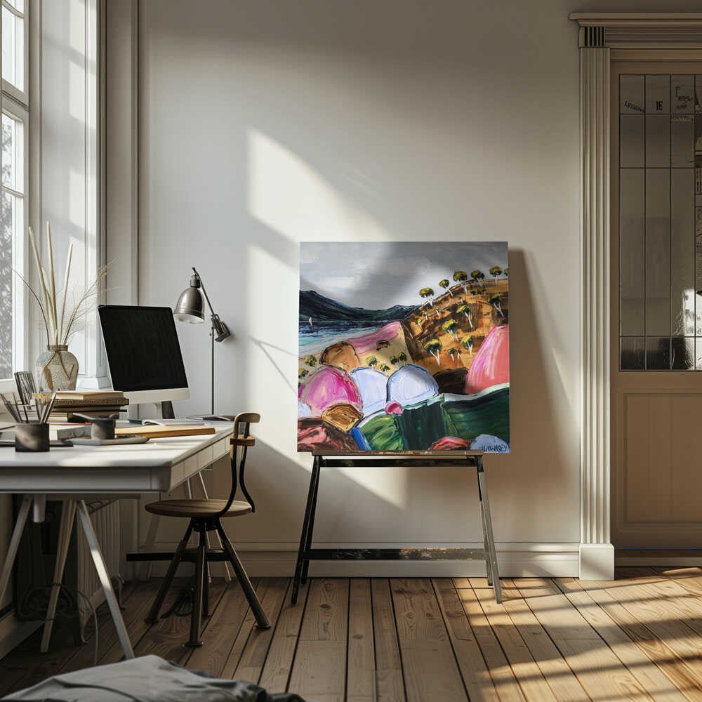 Free by the sea 2 - Square Stretched Canvas, Poster or Fine Art Print by Angela Hawkey - I Heart Wall Art - Poster Print, Canvas Print or Framed Art Print