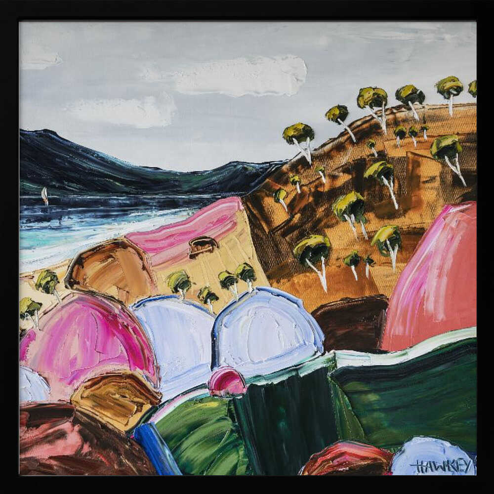 Free by the sea 2 - Square Stretched Canvas, Poster or Fine Art Print by Angela Hawkey - I Heart Wall Art - Poster Print, Canvas Print or Framed Art Print