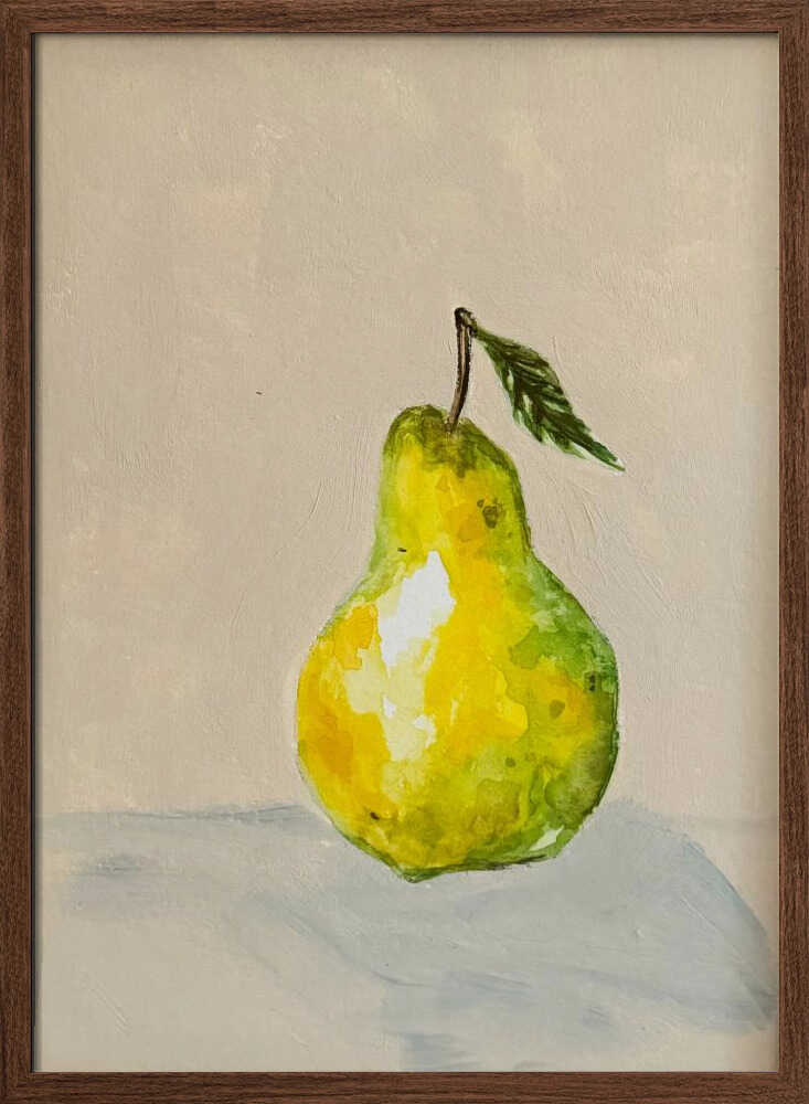 French Butter Pear - Stretched Canvas, Poster or Fine Art Print - I Heart Wall Art - Poster Print, Canvas Print or Framed Art Print
