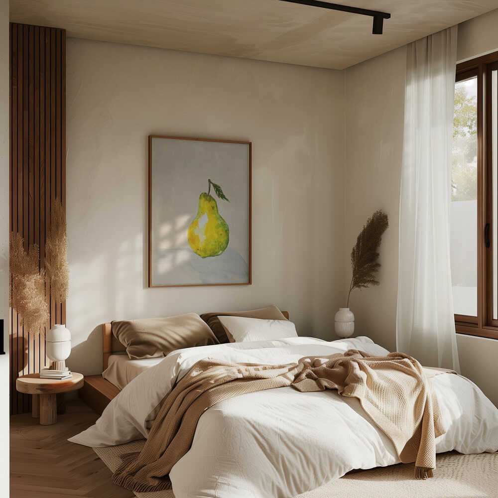 French Butter Pear - Stretched Canvas, Poster or Fine Art Print - I Heart Wall Art - Poster Print, Canvas Print or Framed Art Print
