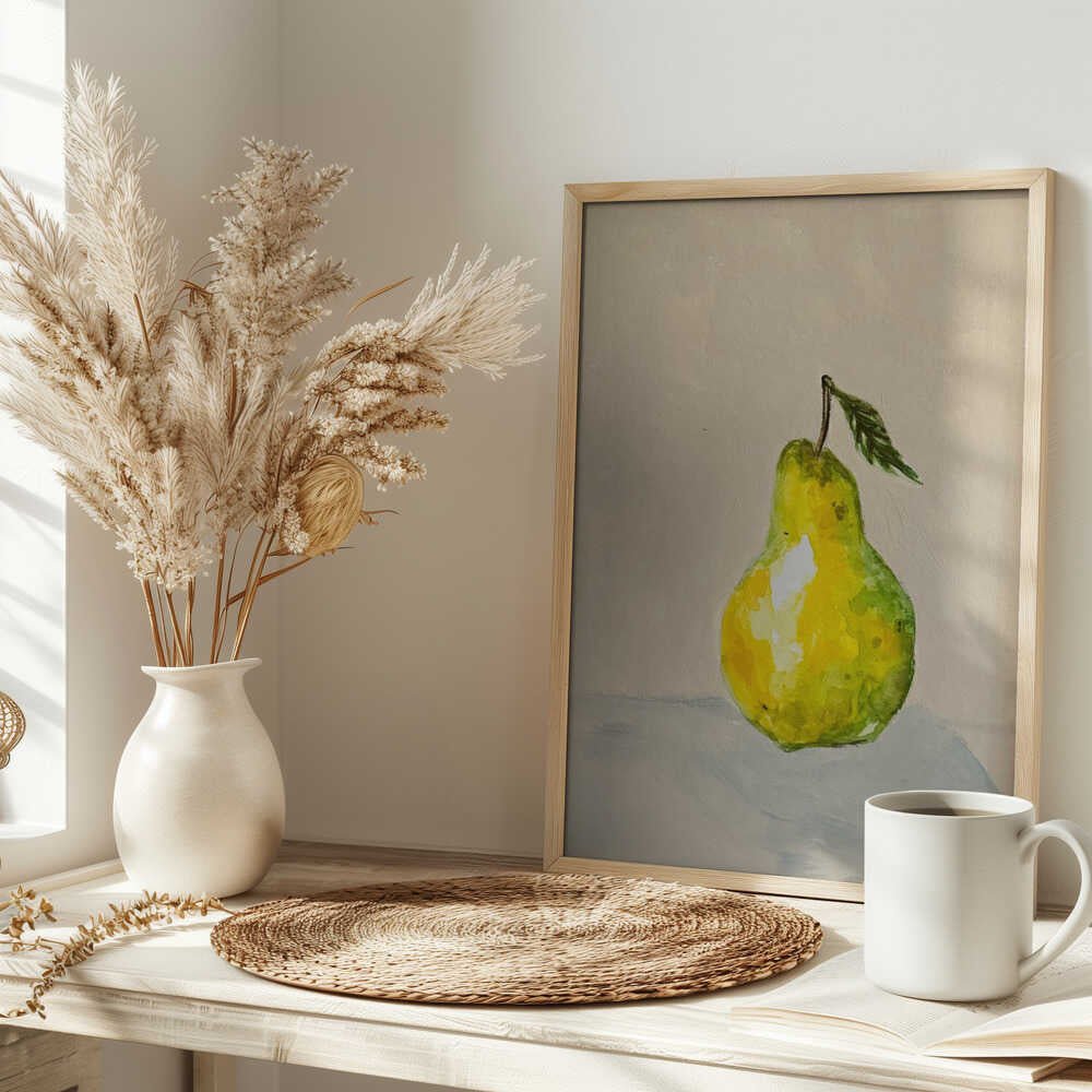 French Butter Pear - Stretched Canvas, Poster or Fine Art Print - I Heart Wall Art - Poster Print, Canvas Print or Framed Art Print