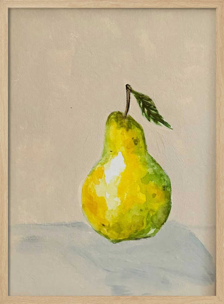 French Butter Pear - Stretched Canvas, Poster or Fine Art Print - I Heart Wall Art - Poster Print, Canvas Print or Framed Art Print