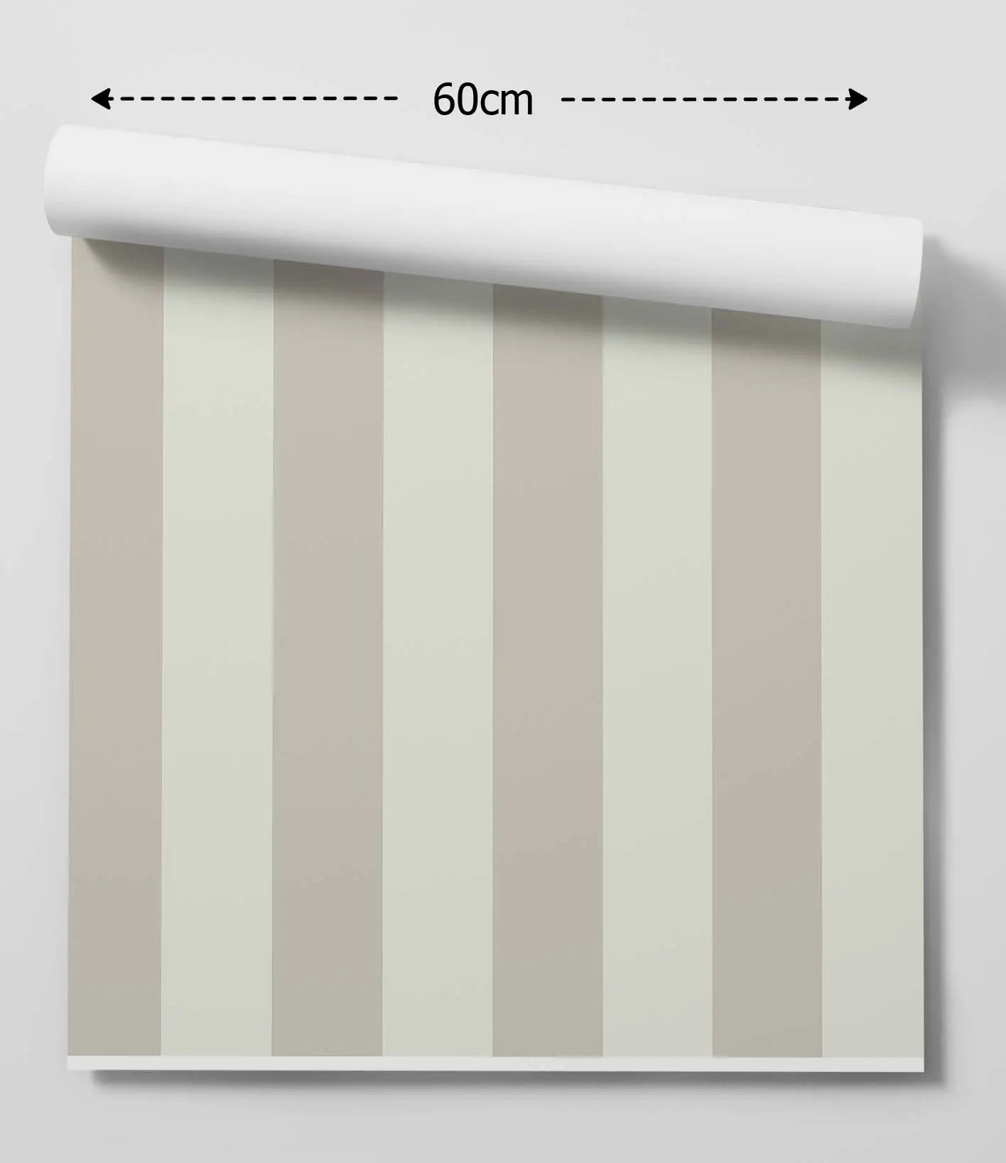 French Stripe - Neutral Toned Peel and Stick Removable Wallpaper - I Heart Wall Art