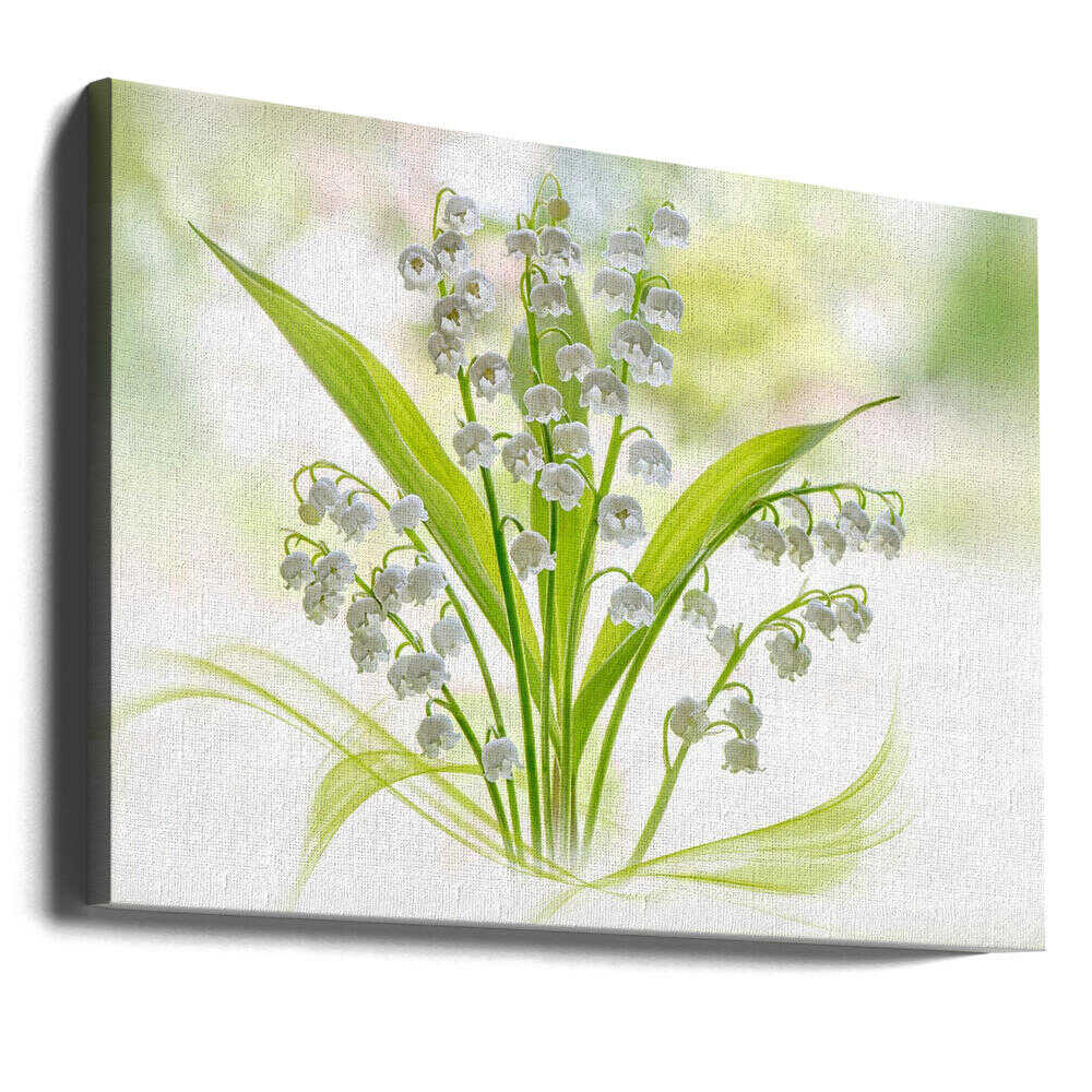 Fresh Lily of the Valley - Stretched Canvas Poster or Fine Art Print
