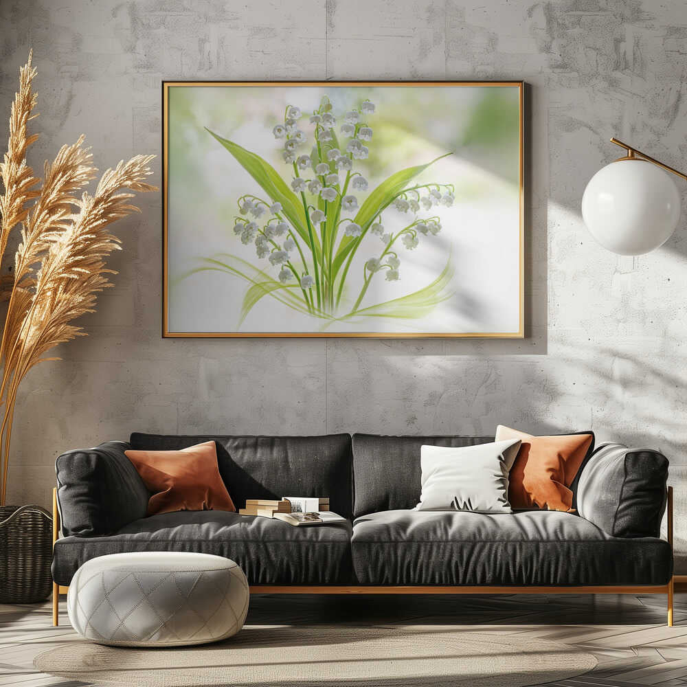 Fresh Lily of the Valley - Stretched Canvas Poster or Fine Art Print