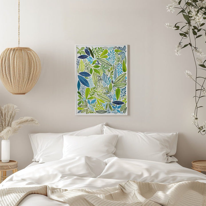 Frolic Leaf Pattern - Stretched Canvas, Poster or Fine Art Print - I Heart Wall Art - Poster Print, Canvas Print or Framed Art Print