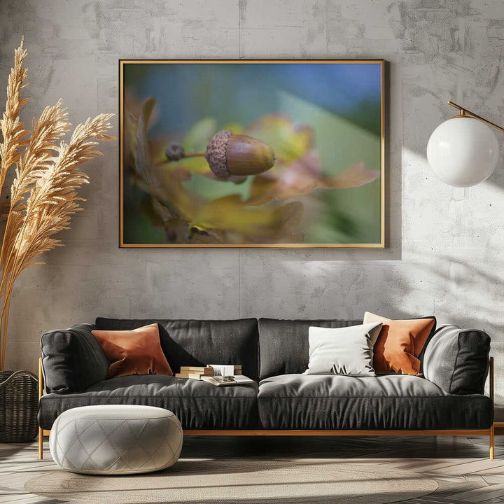 From little Acorns - Floral Photographic Stretched Canvas Poster or Fine Art Print