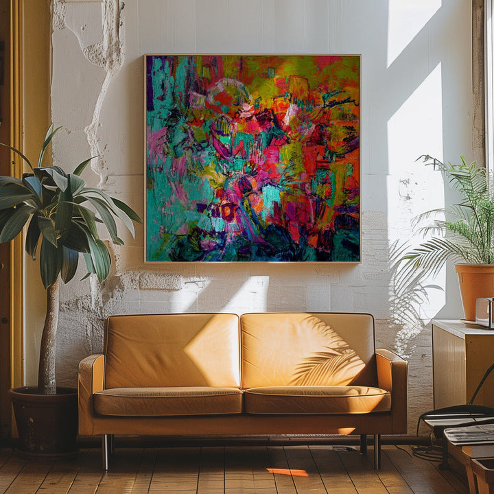 From My Garden Window - Square Stretched Canvas, Poster or Fine Art Print I Heart Wall Art