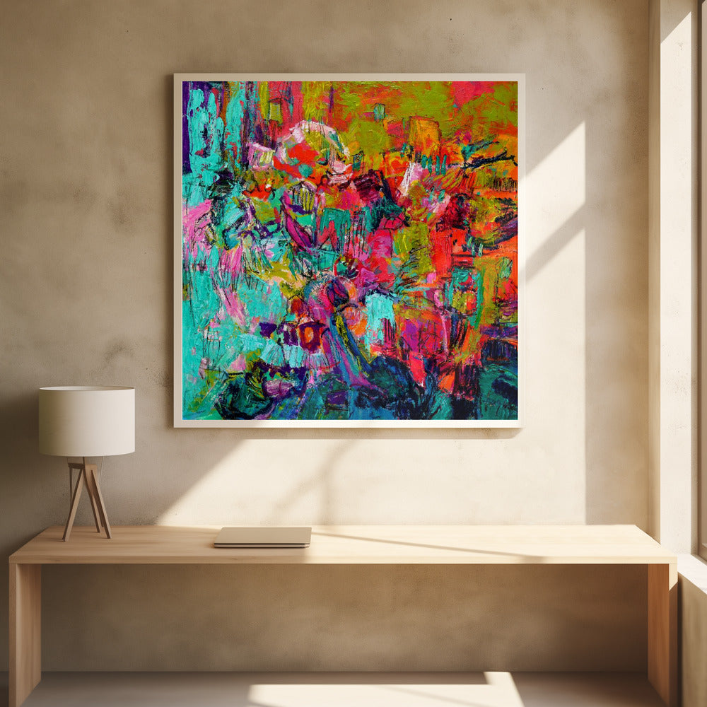 From My Garden Window - Square Stretched Canvas, Poster or Fine Art Print I Heart Wall Art