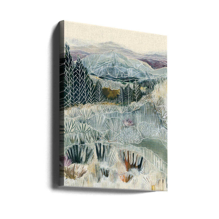 Frosted Mountain Landscape - Stretched Canvas, Poster or Fine Art Print - I Heart Wall Art - Poster Print, Canvas Print or Framed Art Print