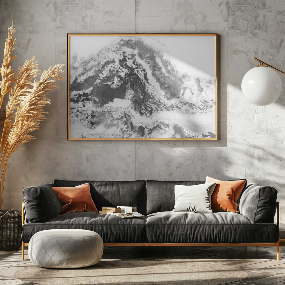 Frozen Aerial Landscape - Stretched Canvas, Poster or Fine Art Print - I Heart Wall Art - Poster Print, Canvas Print or Framed Art Print