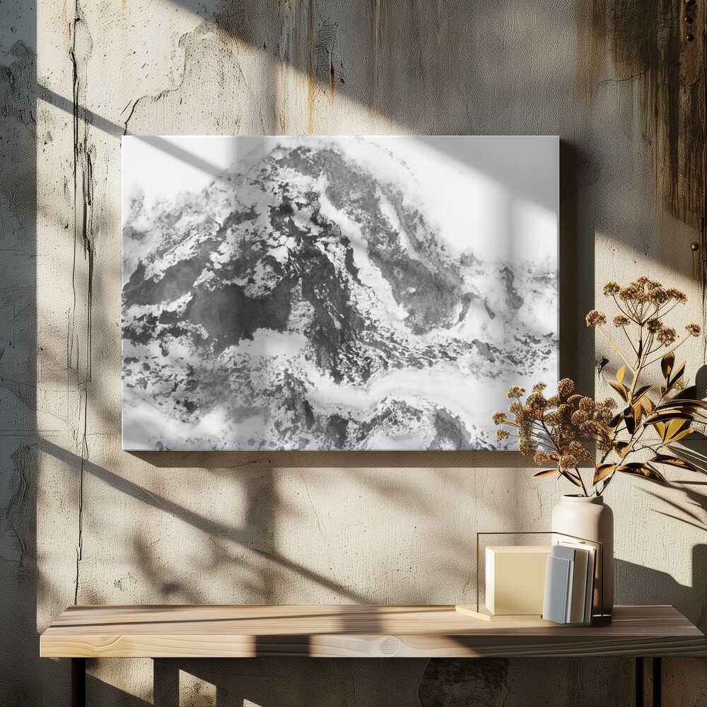 Frozen Aerial Landscape - Stretched Canvas, Poster or Fine Art Print - I Heart Wall Art - Poster Print, Canvas Print or Framed Art Print
