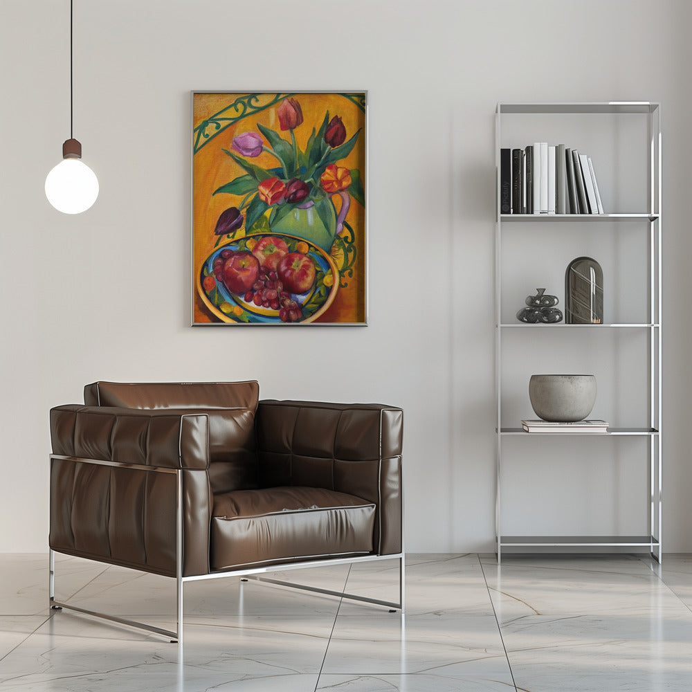 Fruit and Flowers - Stretched Canvas, Poster or Fine Art Print I Heart Wall Art