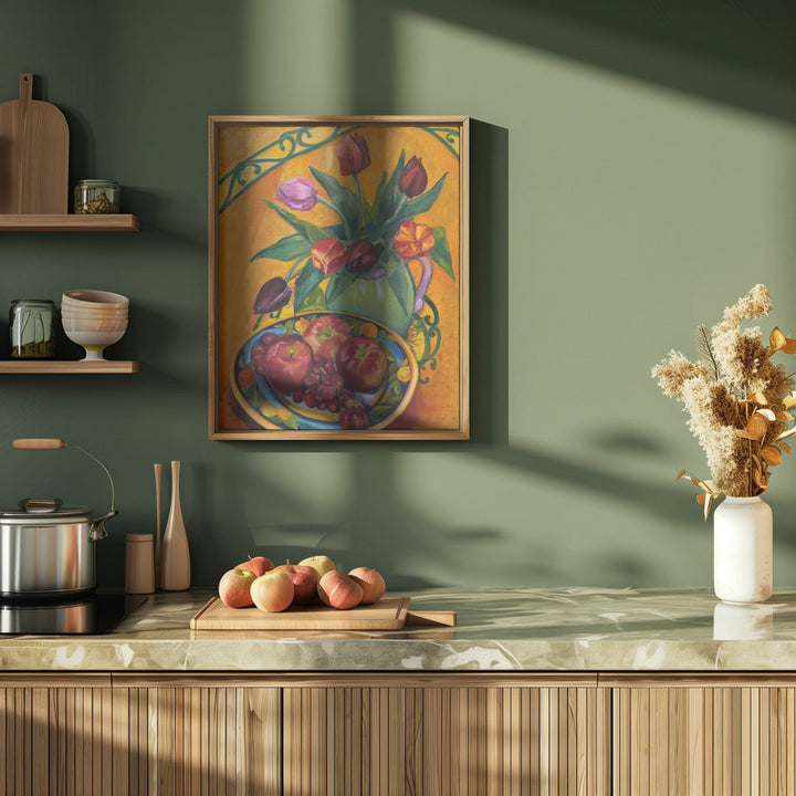 Fruit and Flowers - Stretched Canvas, Poster or Fine Art Print I Heart Wall Art