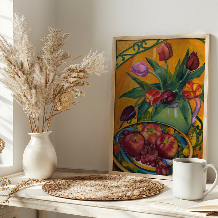 Fruit and Flowers - Stretched Canvas, Poster or Fine Art Print I Heart Wall Art