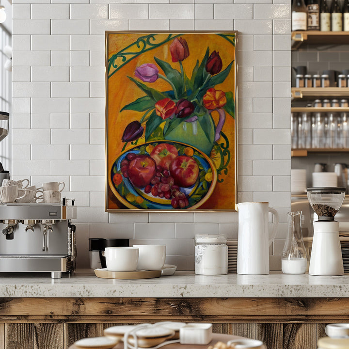 Fruit and Flowers - Stretched Canvas, Poster or Fine Art Print I Heart Wall Art