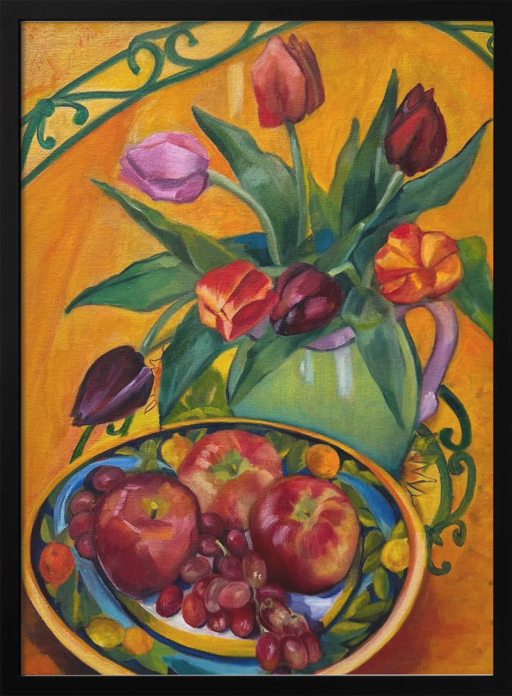 Fruit and Flowers - Stretched Canvas, Poster or Fine Art Print I Heart Wall Art