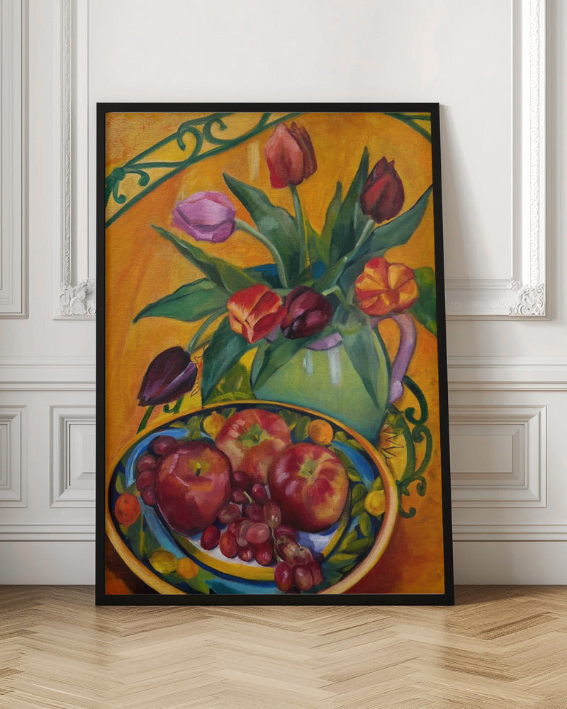 Fruit and Flowers - Stretched Canvas, Poster or Fine Art Print I Heart Wall Art