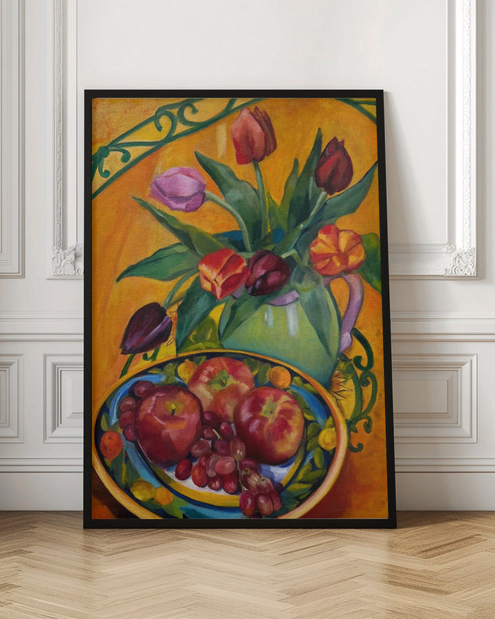 Fruit and Flowers - Stretched Canvas, Poster or Fine Art Print I Heart Wall Art