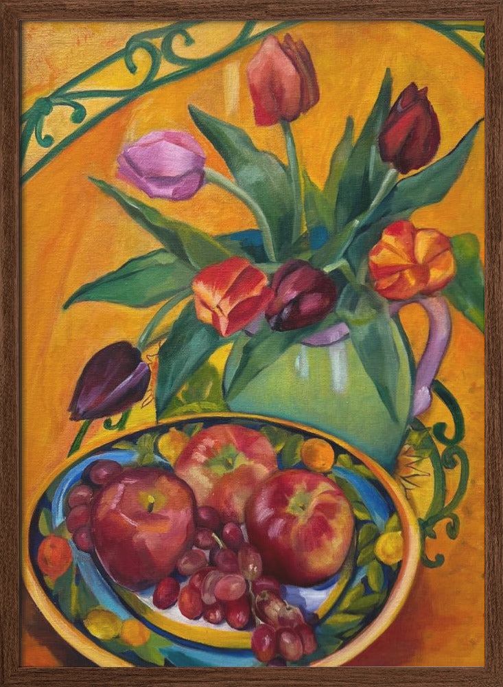 Fruit and Flowers - Stretched Canvas, Poster or Fine Art Print I Heart Wall Art