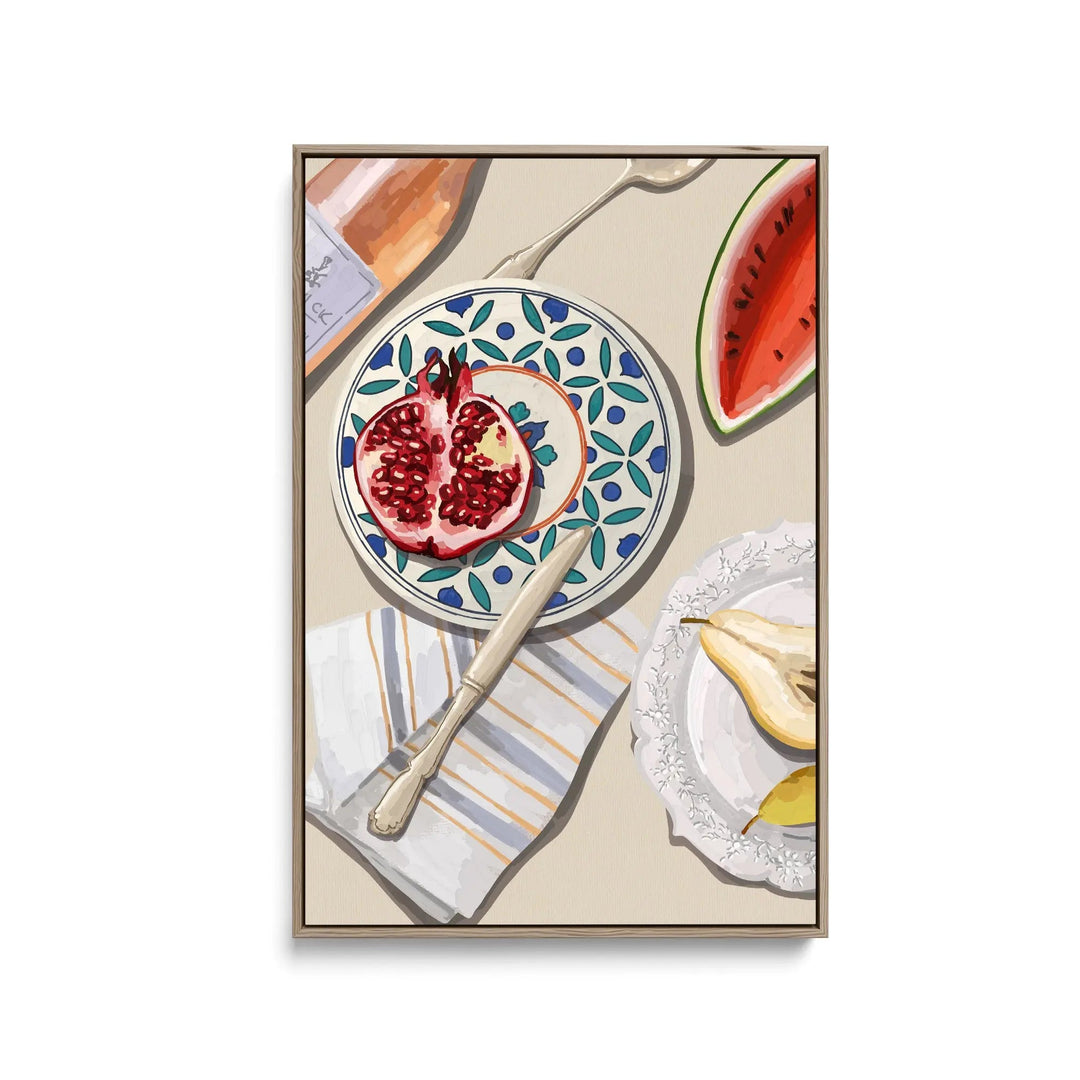 Fruity Wine Pairing - Contemporary Still Life Art - Stretched Canvas Print or Framed Fine Art Print - Artwork I Heart Wall Art Australia 