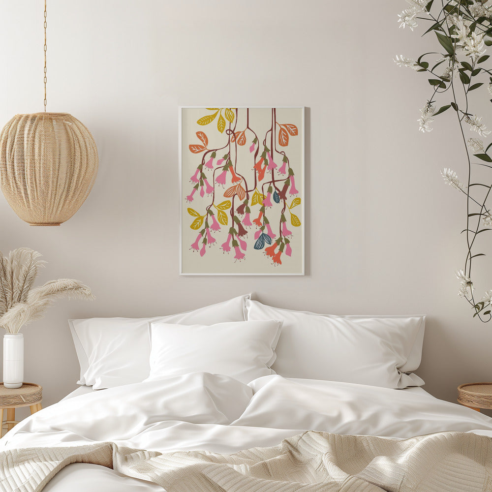 Fuchsia Flower affection light - Stretched Canvas, Poster or Fine Art Print I Heart Wall Art