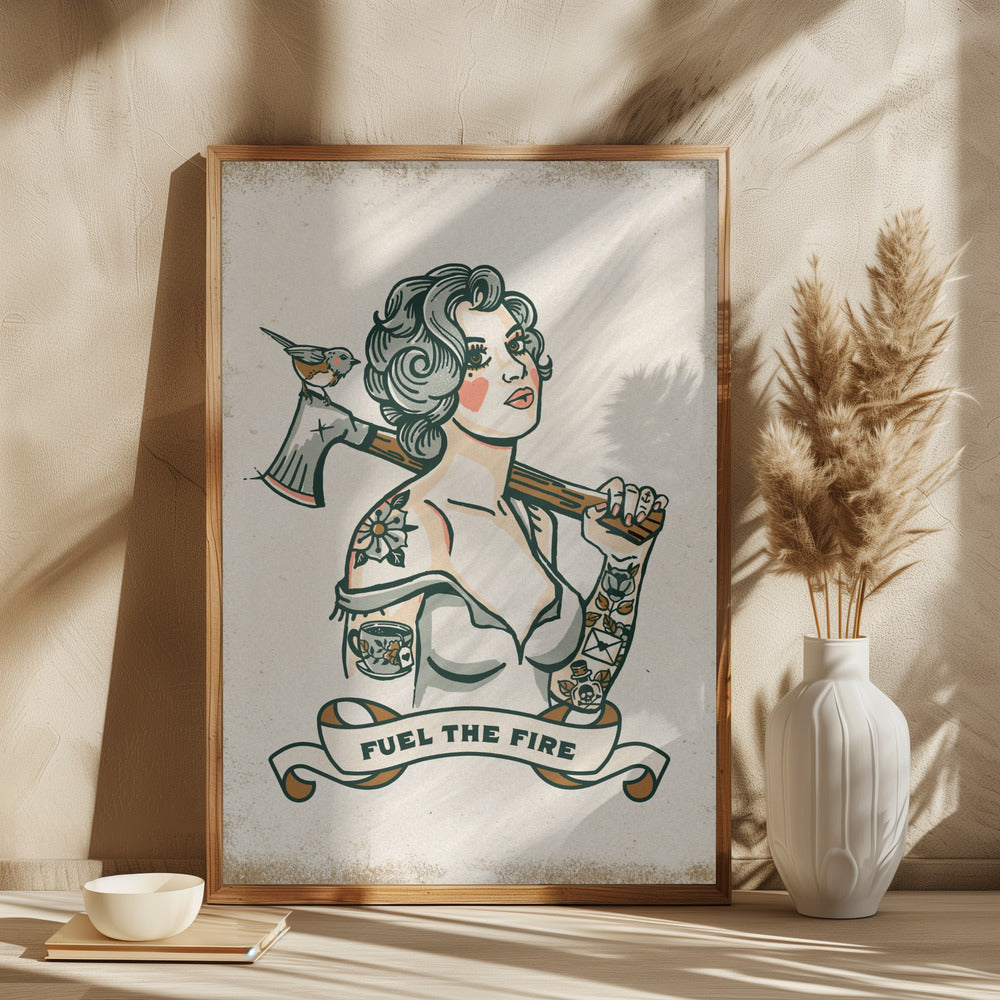 Fuel the Fire - Square Stretched Canvas, Poster or Fine Art Print I Heart Wall Art