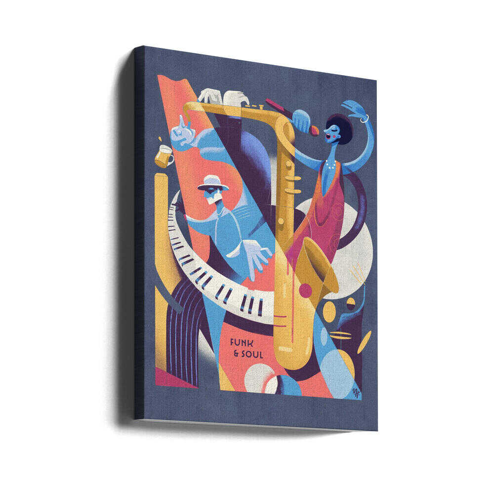 Funk &amp;amp; Soul Geometric - Stretched Canvas, Poster or Fine Art Print - I Heart Wall Art - Poster Print, Canvas Print or Framed Art Print
