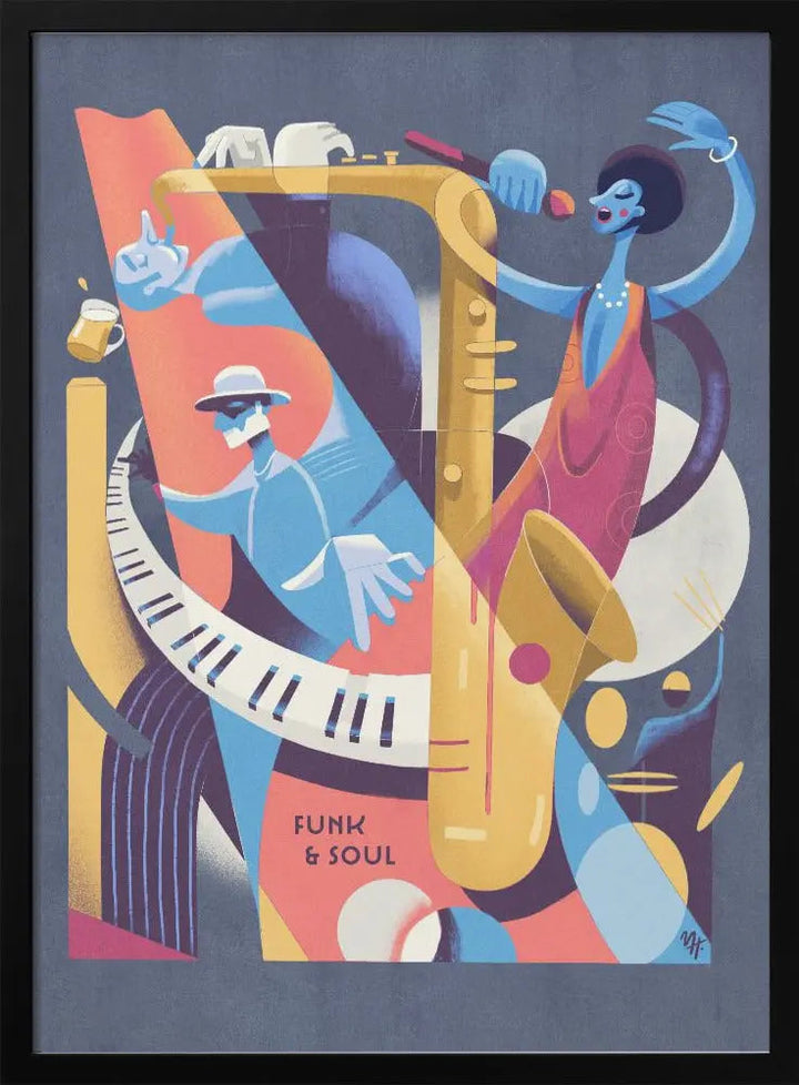 Funk &amp;amp; Soul Geometric - Stretched Canvas, Poster or Fine Art Print I Heart Wall Art