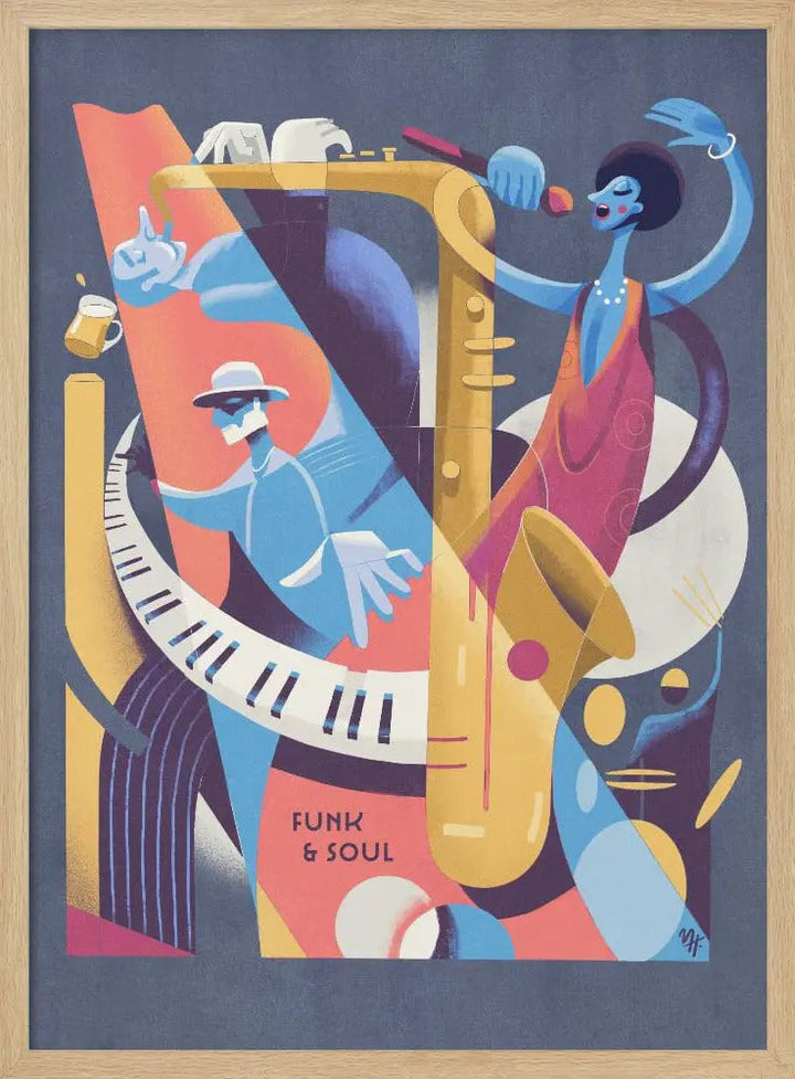 Funk &amp;amp; Soul Geometric - Stretched Canvas, Poster or Fine Art Print I Heart Wall Art
