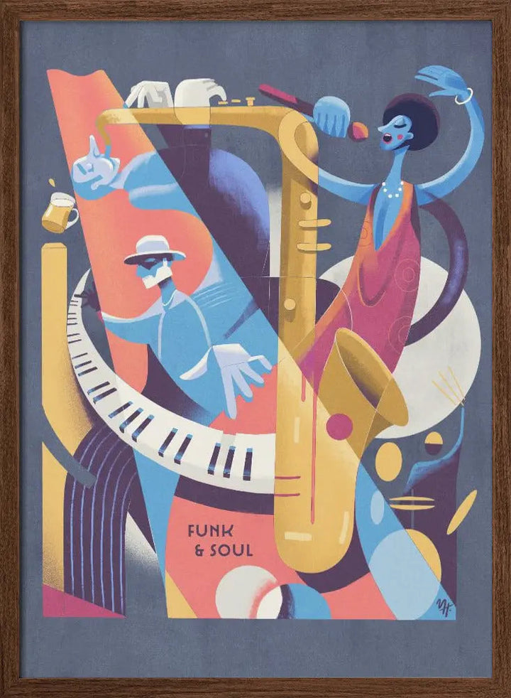 Funk &amp;amp; Soul Geometric - Stretched Canvas, Poster or Fine Art Print I Heart Wall Art