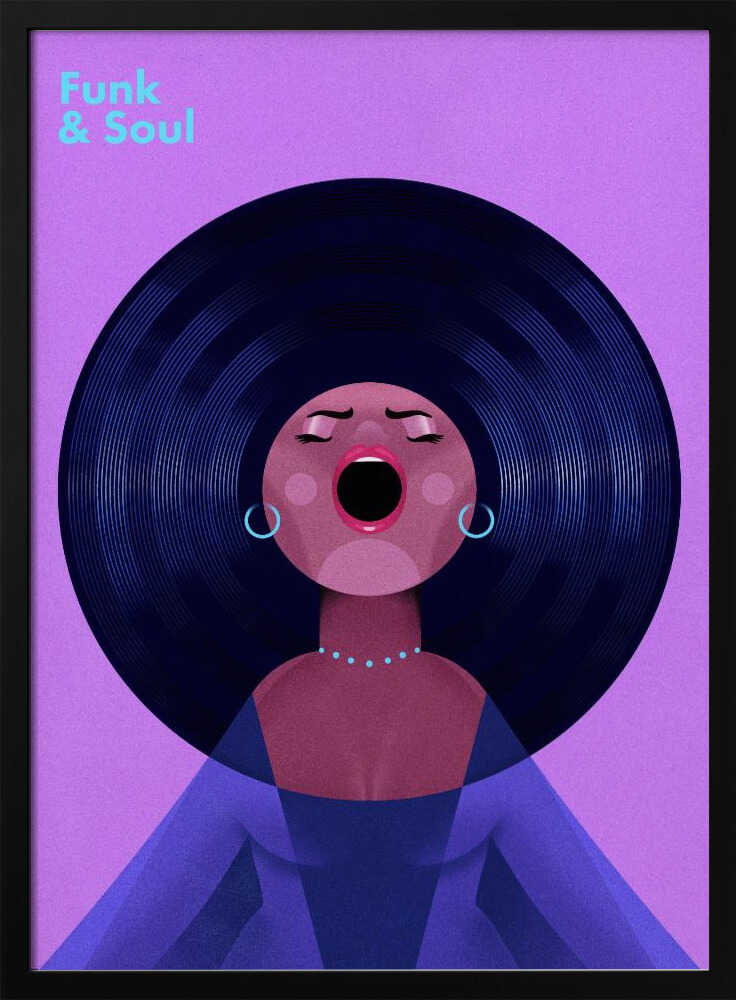 Funk &amp; Soul - Stretched Canvas, Poster or Fine Art Print - I Heart Wall Art - Poster Print, Canvas Print or Framed Art Print