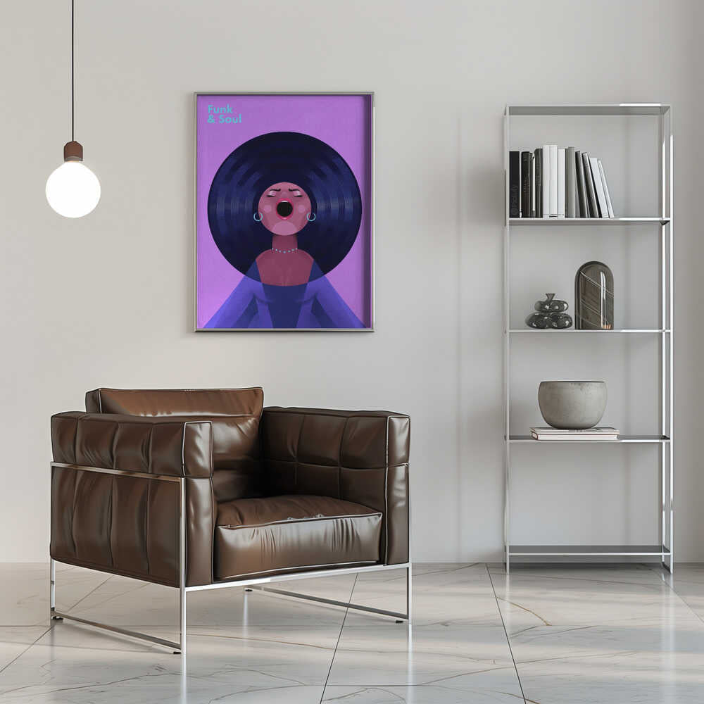 Funk &amp;amp; Soul - Stretched Canvas, Poster or Fine Art Print - I Heart Wall Art - Poster Print, Canvas Print or Framed Art Print