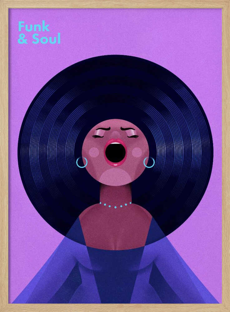 Funk &amp;amp; Soul - Stretched Canvas, Poster or Fine Art Print - I Heart Wall Art - Poster Print, Canvas Print or Framed Art Print