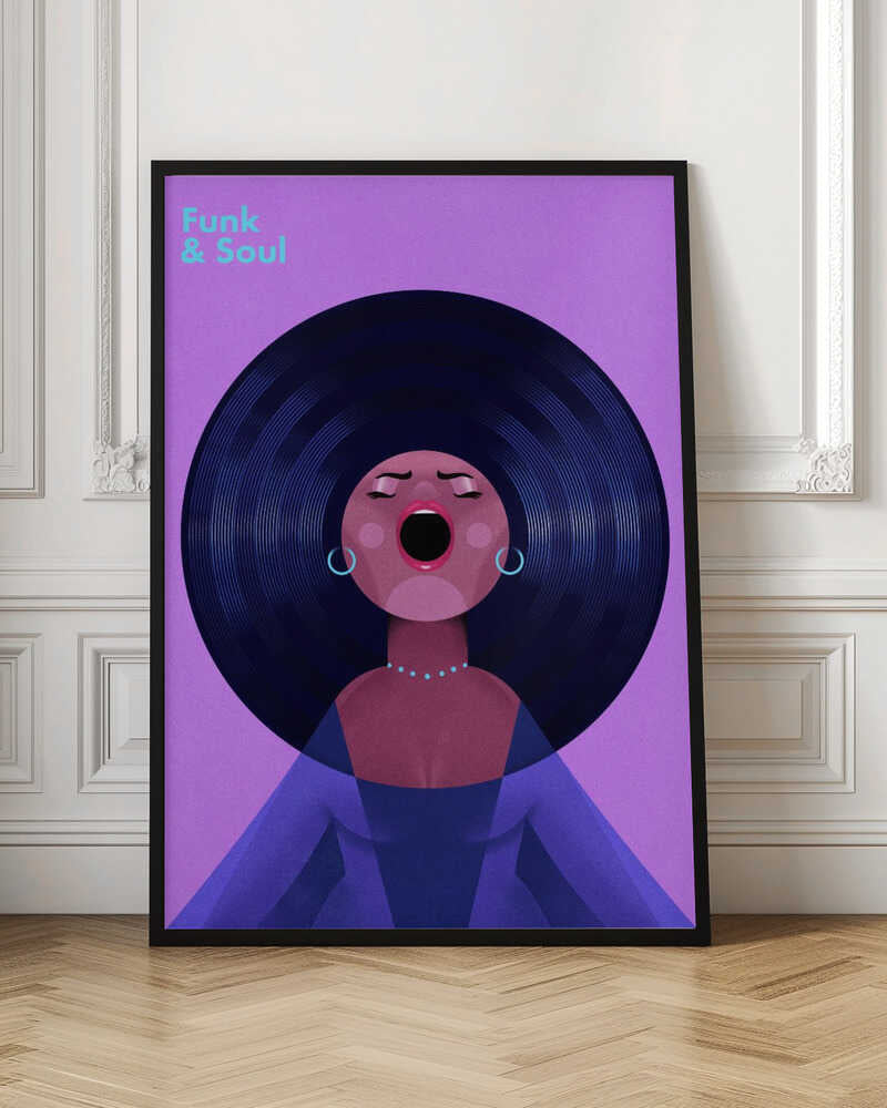 Funk &amp;amp; Soul - Stretched Canvas, Poster or Fine Art Print - I Heart Wall Art - Poster Print, Canvas Print or Framed Art Print