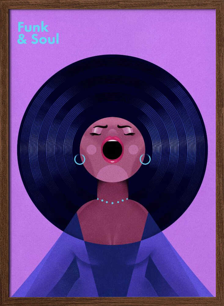 Funk &amp; Soul - Stretched Canvas, Poster or Fine Art Print - I Heart Wall Art - Poster Print, Canvas Print or Framed Art Print