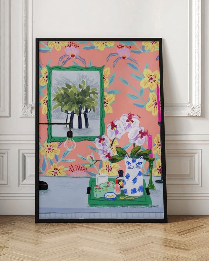 Funky Wallpaper - Stretched Canvas, Poster or Fine Art Print I Heart Wall Art