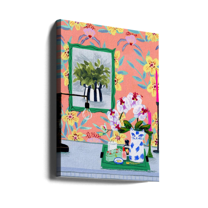 Funky Wallpaper - Stretched Canvas, Poster or Fine Art Print I Heart Wall Art