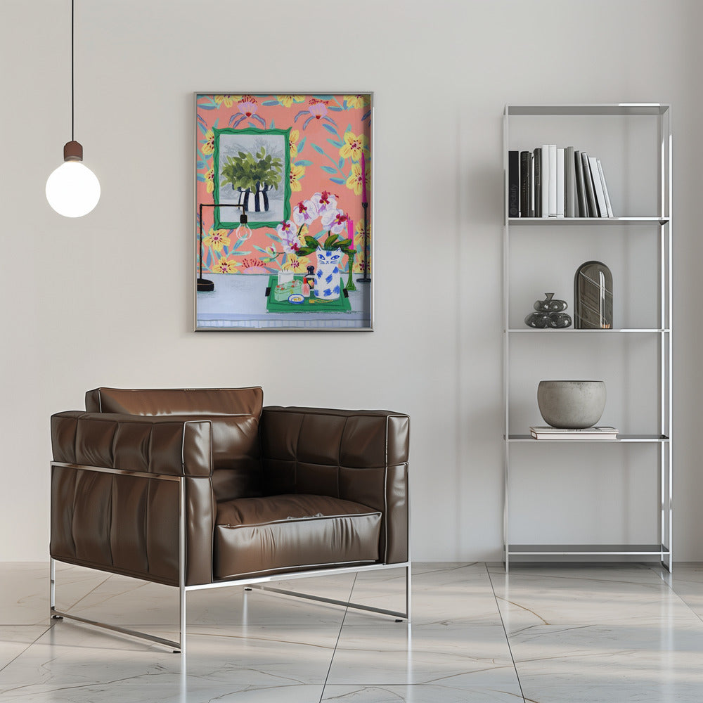 Funky Wallpaper - Stretched Canvas, Poster or Fine Art Print I Heart Wall Art